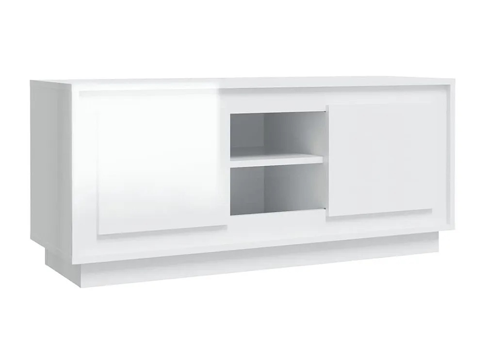 Móvel para 102x35x45cm madeira processada branco cintilante 3 Lugares