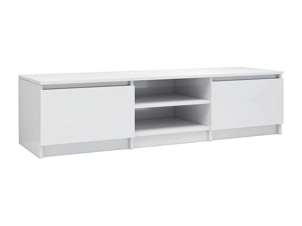 Móvel para TV 140x40x35,5cm derivados madeira branco cintilante