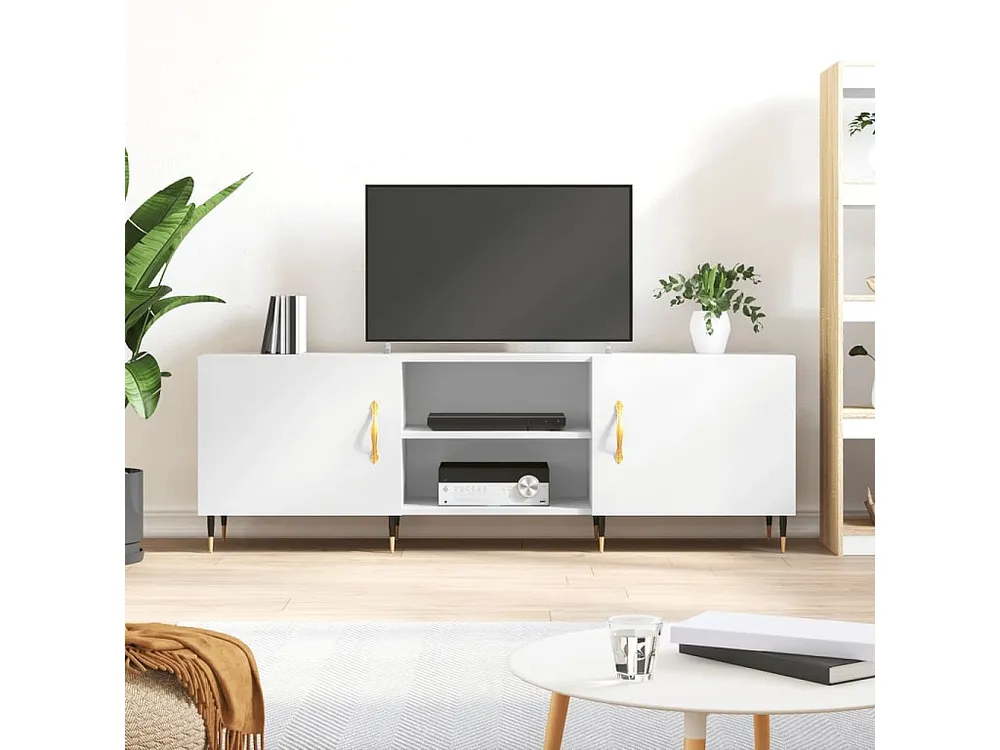 Móvel para TV 150x30x50 cm derivados de madeira branco