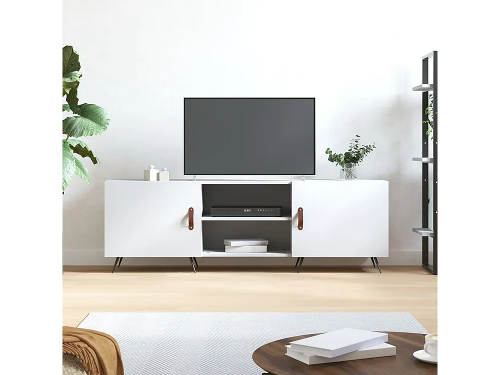 Móvel para TV 150x30x50 cm derivados de madeira branco