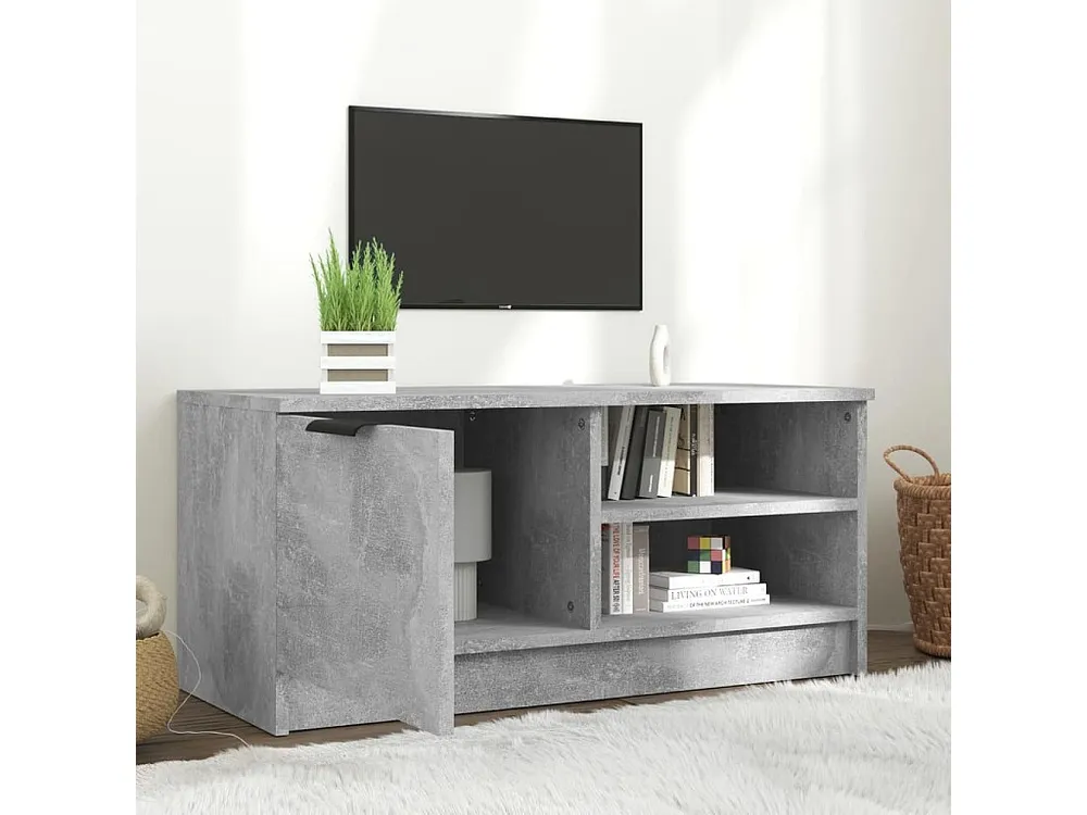 Móvel para TV 80x35x36,5 cm madeira processada cinzento cimento