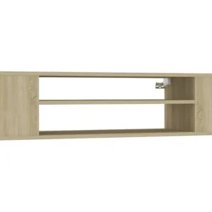 Móvel de TV para parede 100x30x26,5 cm contrapl. carvalho sonoma