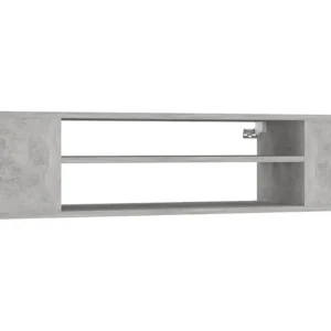 Móvel de TV para parede 100x30x26,5 cm contrapl. cinza cimento