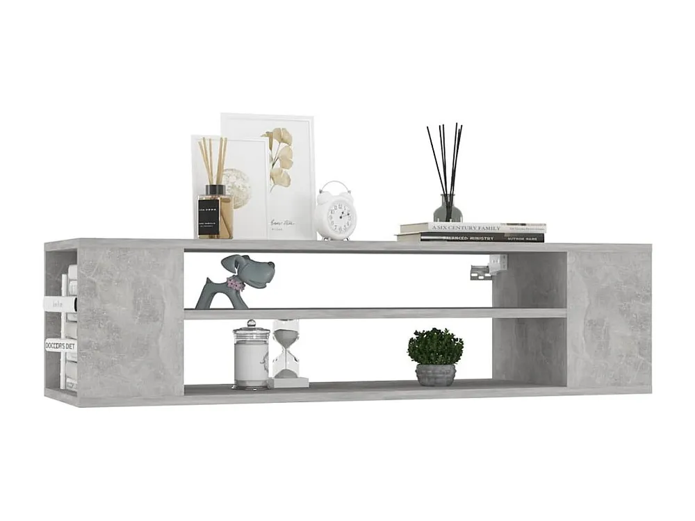 Móvel de TV para parede 100x30x26,5 cm contrapl. cinza cimento