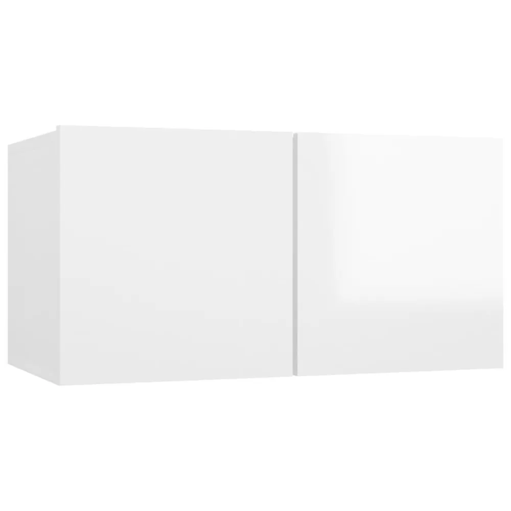 Móvel de TV para parede 60x30x30 cm branco radiante