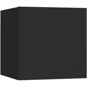 Móvel de TV de parede 30,5x30x30 cm preto