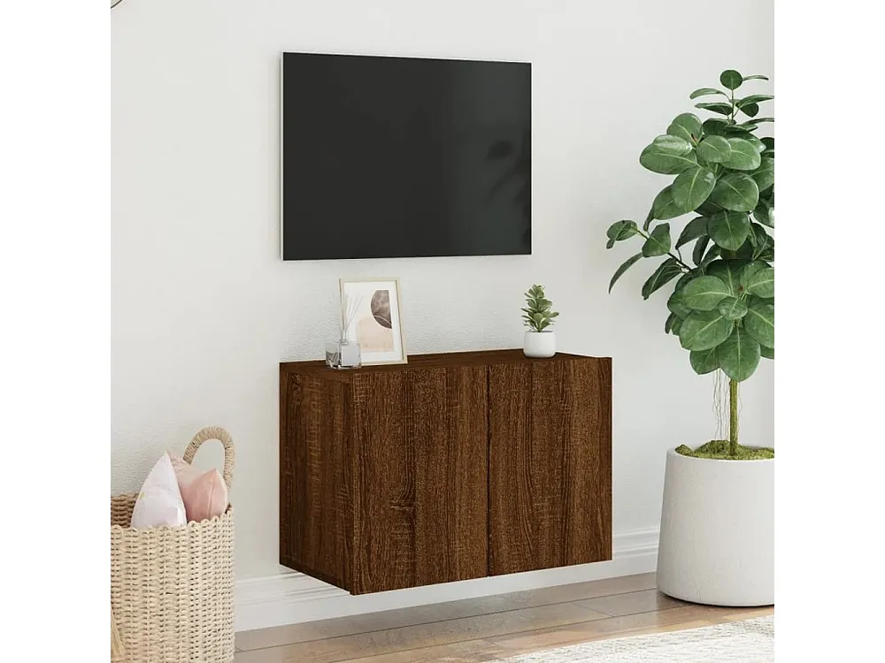 Móvel de parede para TV 60x30x41 cm carvalho castanho
