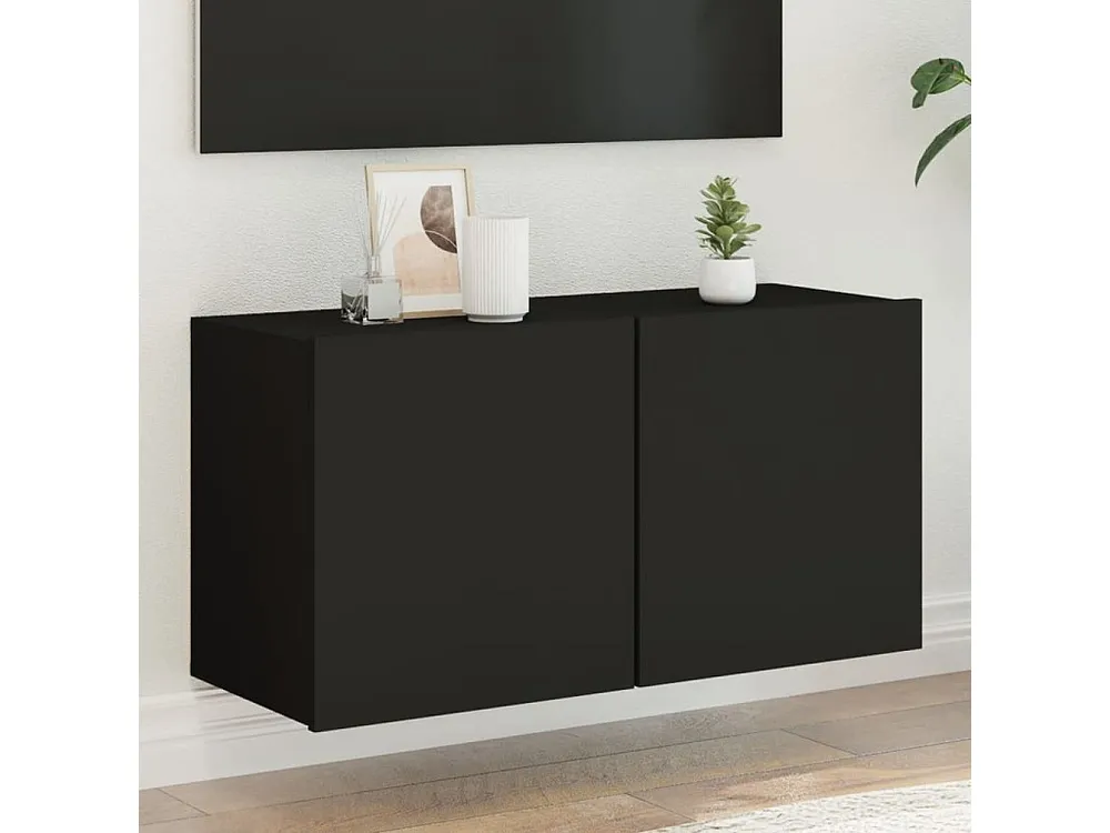 Móvel de parede para TV 80x30x41 cm preto