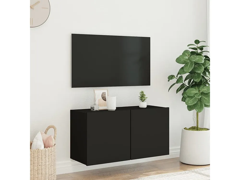 Móvel de parede para TV 80x30x41 cm preto