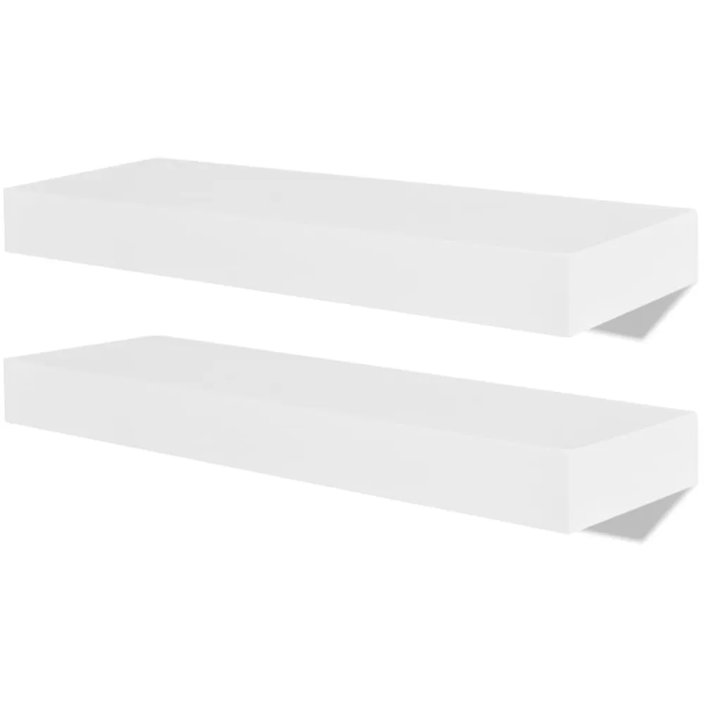 Prateleiras de parede para livrosemDVD MDF branco