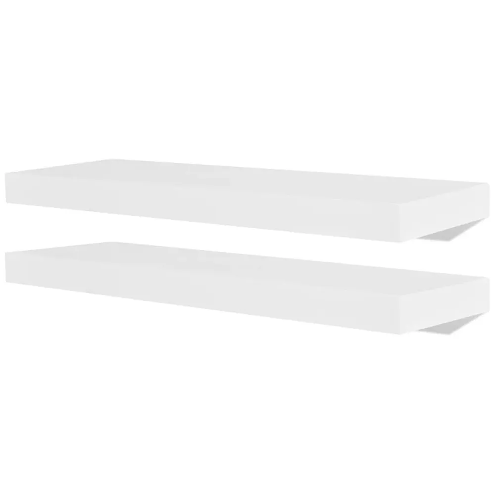 Prateleiras de parede para livrosemDVD MDF branco