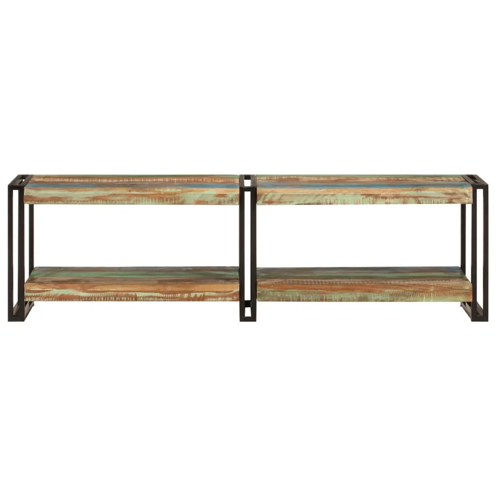 Rack para Eletrônicos Móvel de TV 140x30x40 cm madeira recuperada maciç