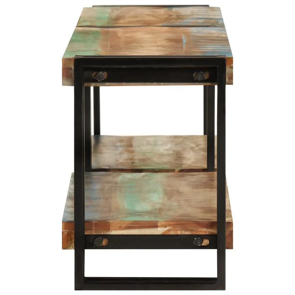 Rack para Eletrônicos Móvel de TV 140x30x40 cm madeira recuperada maciç