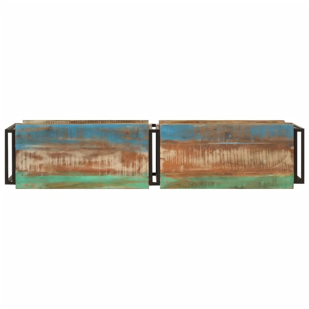 Rack para Eletrônicos Móvel de TV 140x30x40 cm madeira recuperada maciç