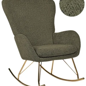 Rocking Chair ANASET Boucle Dark Oliva