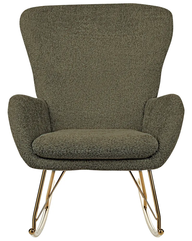 Rocking Chair ANASET Boucle Dark Oliva