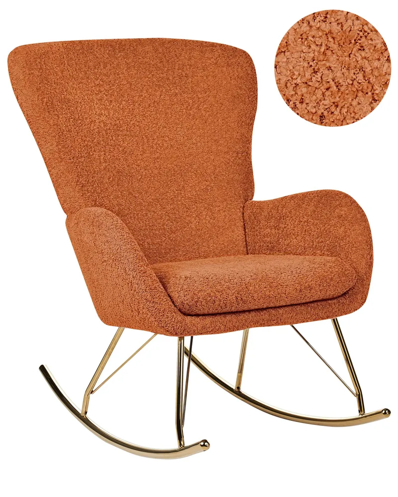 Rocking Chair ANASET Boucle Tangerina