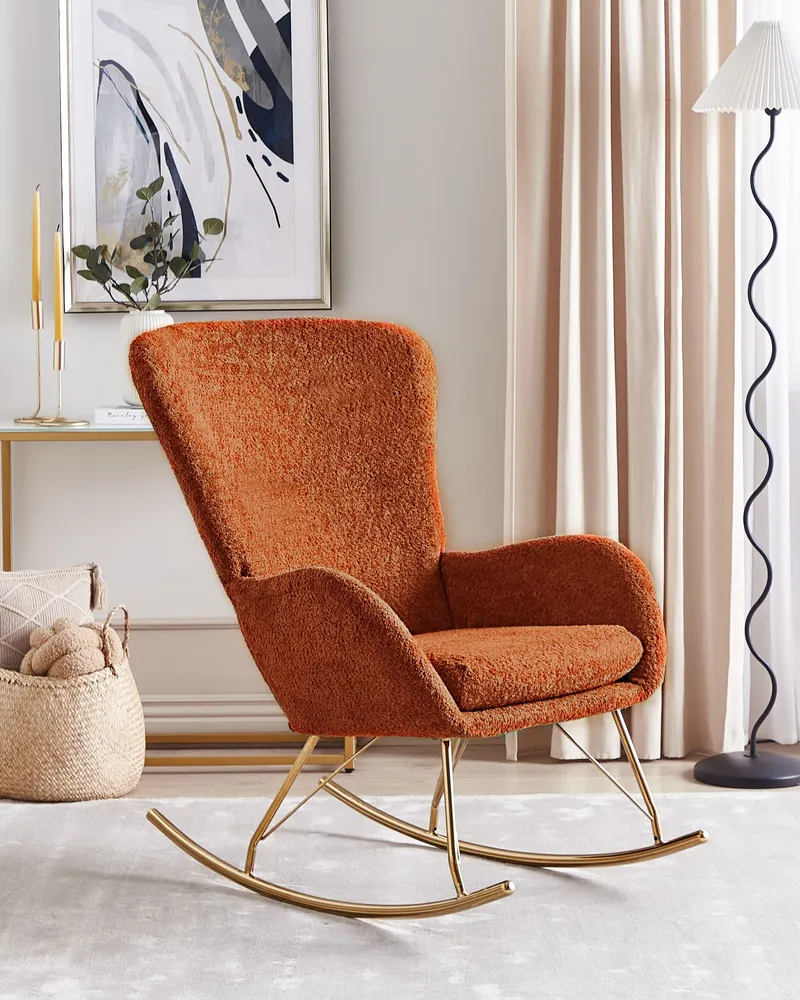 Rocking Chair ANASET Boucle Tangerina