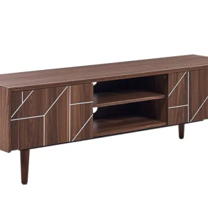 TV Stand Dark Wood FRANKLIN