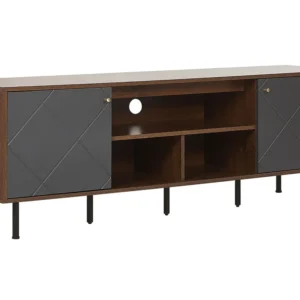 TV Stand Dark Wood and Grey PALMER