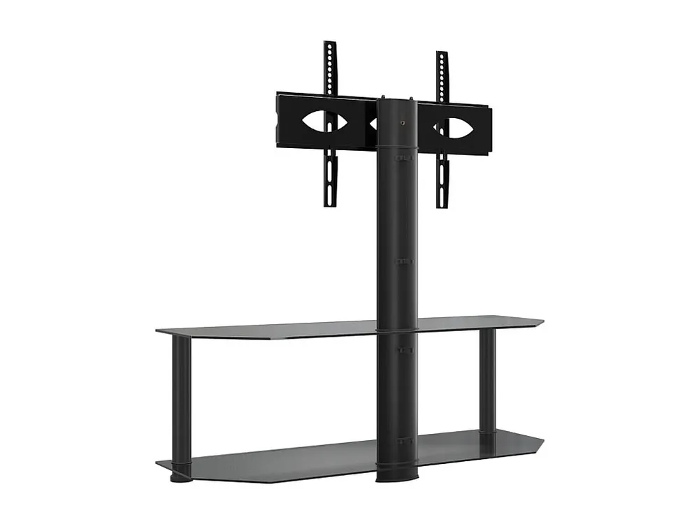 Suporte de canto para TV 32-70 polegadas com 2 prateleiras preto