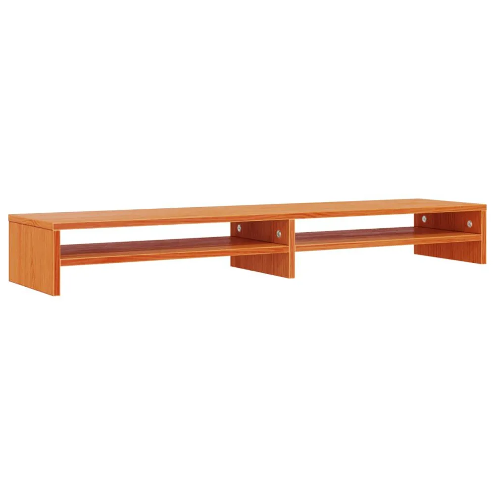 Suporte para monitor 100x24x13 cm pinho maciço castanho mel