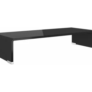 Suporte de TV/monitores em vidro preto 60x25x11 cm