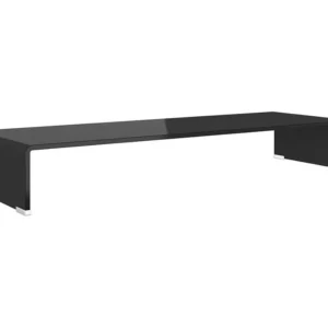 Suporte de TV/monitores em vidro preto 90x30x13 cm