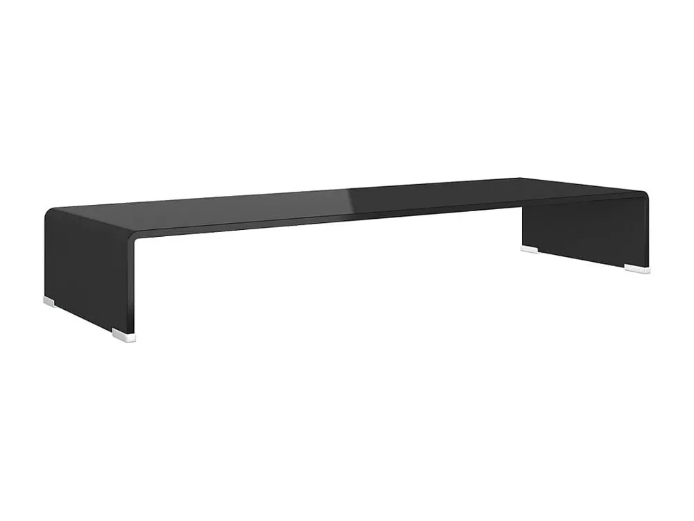 Suporte de TV/monitores em vidro preto 90x30x13 cm