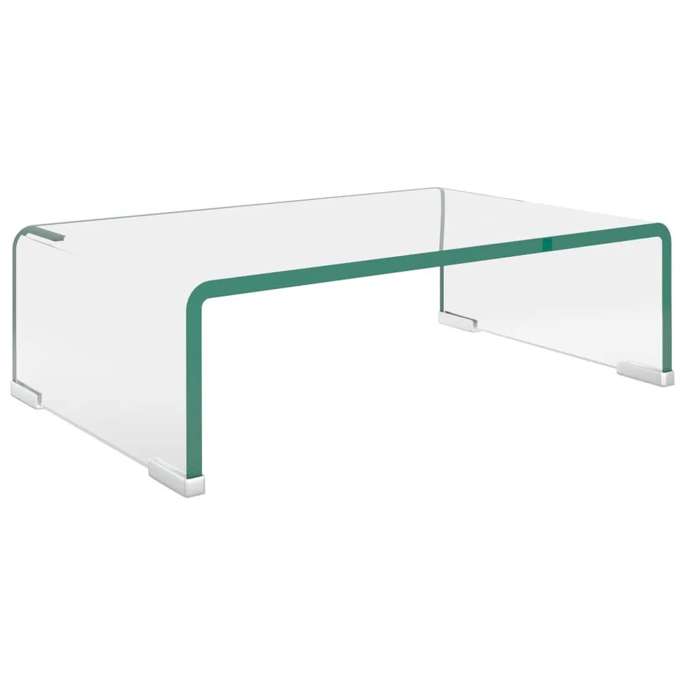 Suporte de TV/monitores em vidro transparente 40x25x11 cm