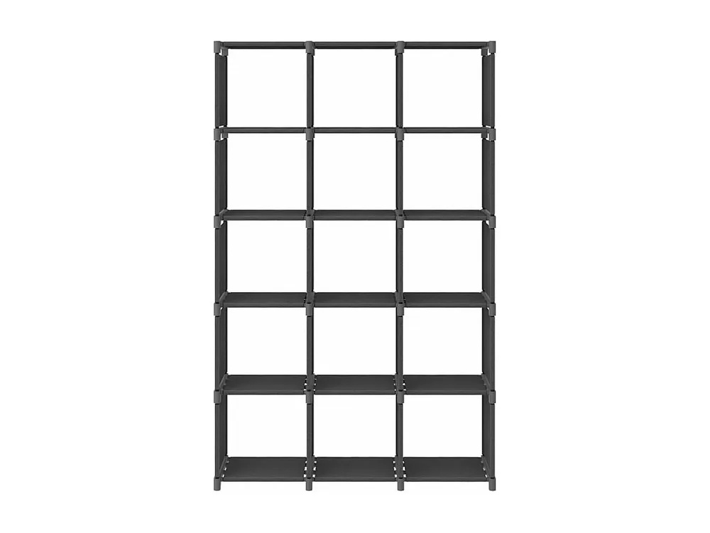 Unidade de prateleiras 15 cubos 103x30x175,5 cm tecido cinzento