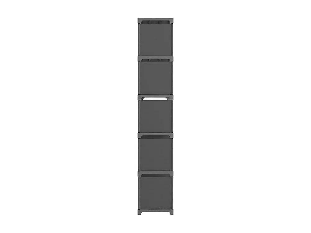 Unidade de prateleiras 15 cubos 103x30x175,5 cm tecido cinzento