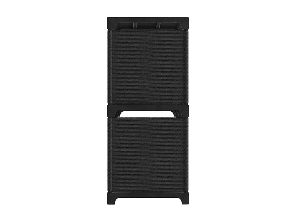 Unidade de prateleiras 6 cubos 103x30x72,5 cm tecido preto