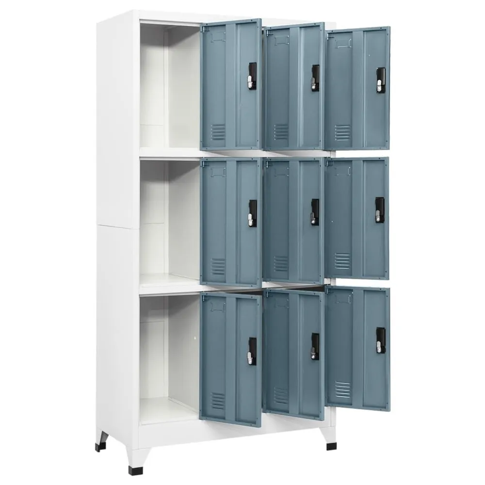 Cacifo ço 90x45x180 cm cinza-claro e cinza-escuro