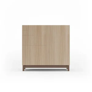 Sapateiro/Móvel organização - H90cm x L90cm x P27cm nogueira clara pernas moca - Copenhague