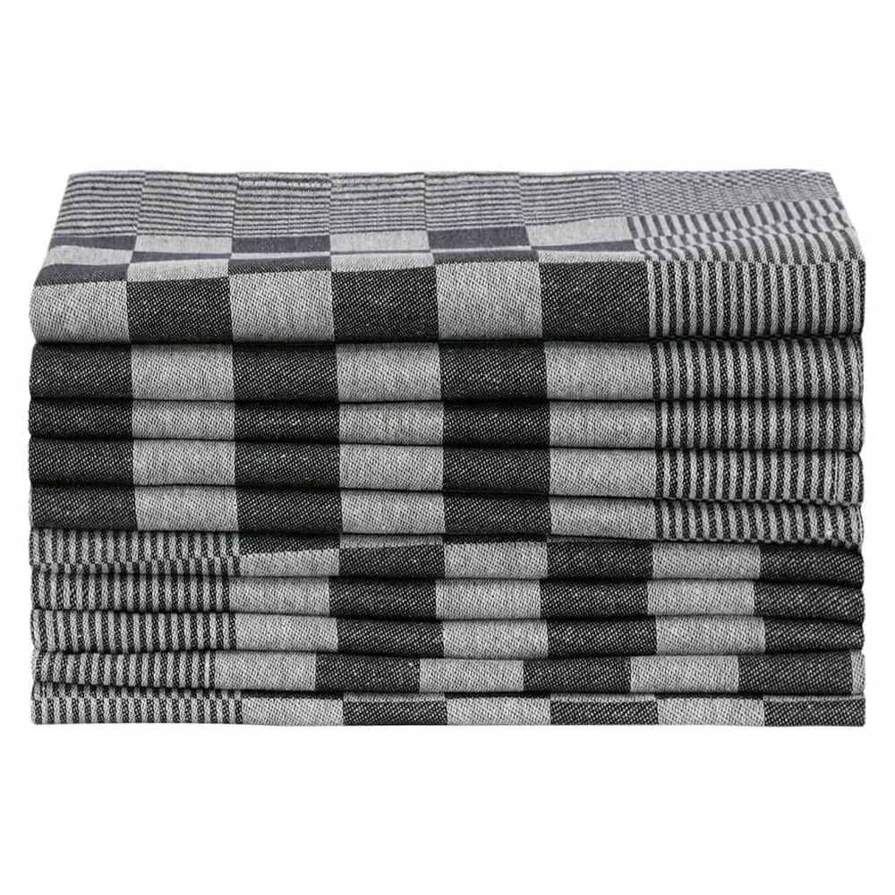 Capas para Bancada Panos de cozinha 10 pcs 50x70 cm algodão preto e branco
