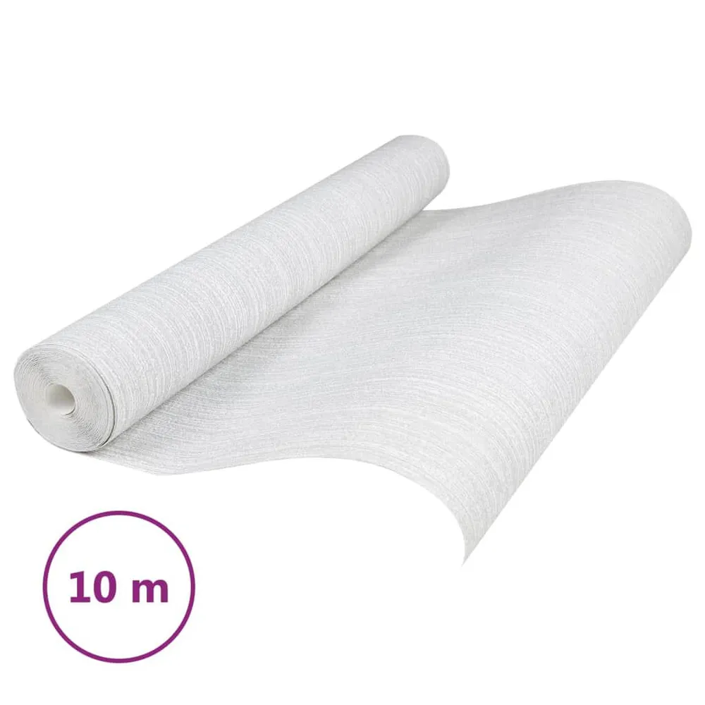 Papel parede 3D 10x0,53 m tecido não-tecido cinzento sólido vidaXL