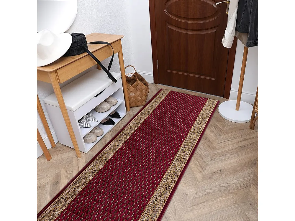 Forro de Mesa Retangular PASSADEIRA BASE ANTIDESLIZANTE INCA bordô 80x490 cm