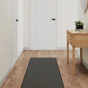 Forro de Mesa Retangular Tapete/passadeira 50x200 cm aspeto sisal antracite
