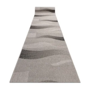 Tapete Antiderrapante PASSADEIRA SIZAL FLOORLUX modelo 20212 prata / preto 80x210 cm