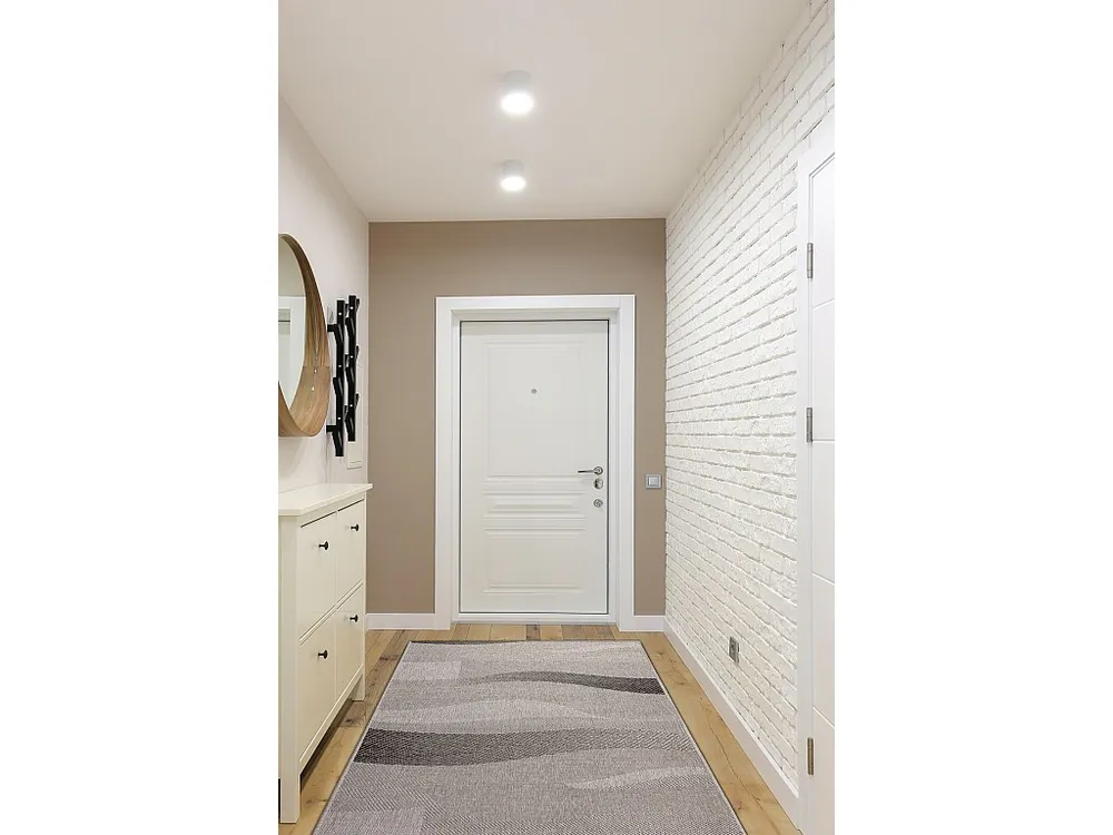 Tapete Antiderrapante PASSADEIRA SIZAL FLOORLUX modelo 20212 prata / preto 80x210 cm