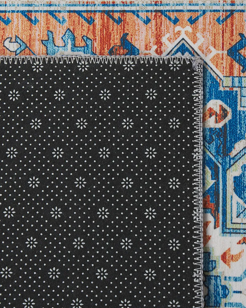 Tapete Antiderrapante Tapete azul e laranja 80 x 200 cm RITAPURAM