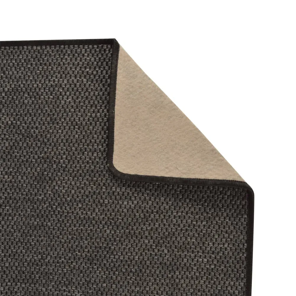 Tapete/passadeira 50x100 cm aspeto sisal antracite Feito à Mão