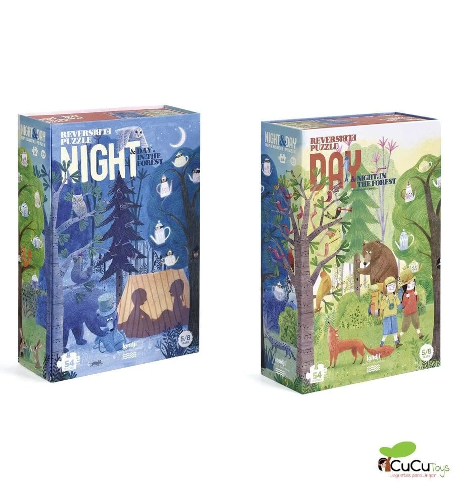 Night & Day Forest, 54-piece invertível puzzle