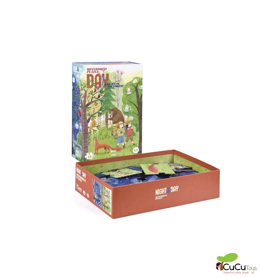 Night & Day Forest, 54-piece invertível puzzle