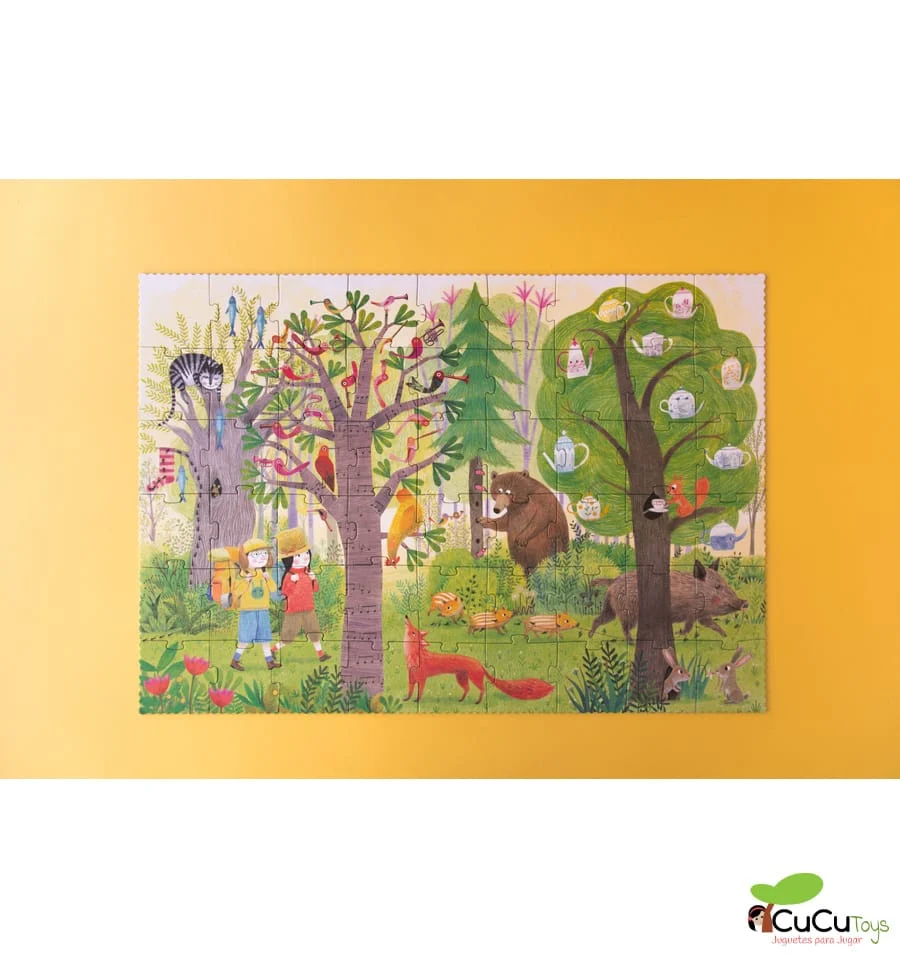 Night & Day Forest, 54-piece invertível puzzle
