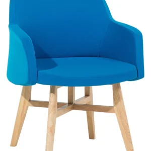 Pé Ajustável Poltrona YSTAD Tecido Azul turquesa