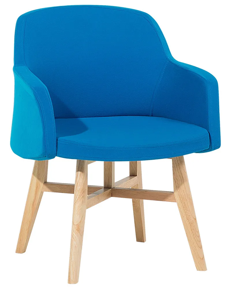 Pé Ajustável Poltrona YSTAD Tecido Azul turquesa