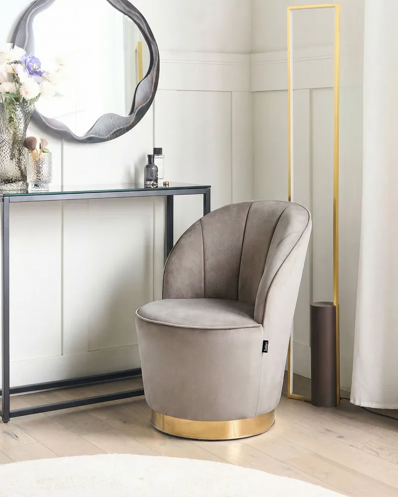 Fecho Magnético Poltrona ALBY Veludo Creme
