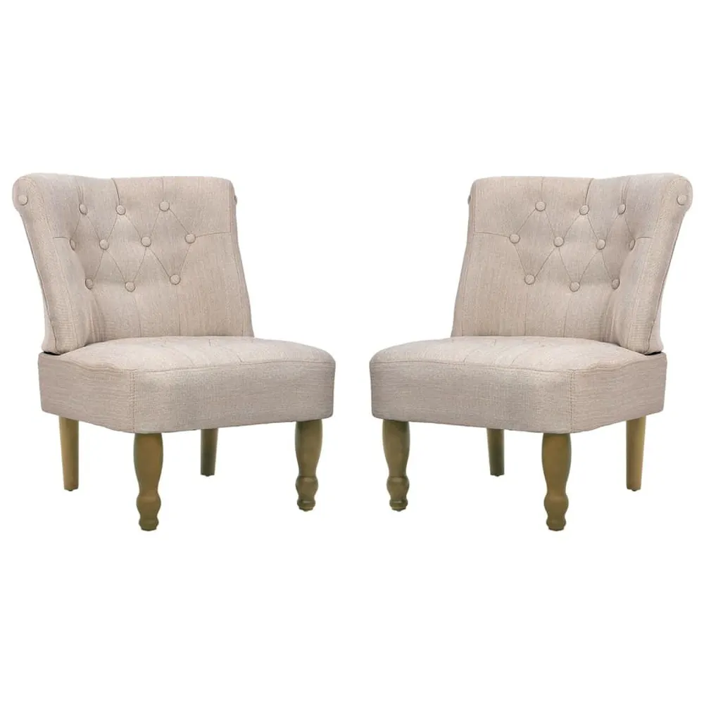 Parafuso de Fixação Cadeiras francesas 2 pcs tecido creme